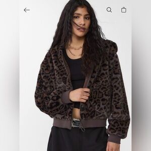 SHEEPSKIN EFFECT HOODED JACKET BRAND NEW